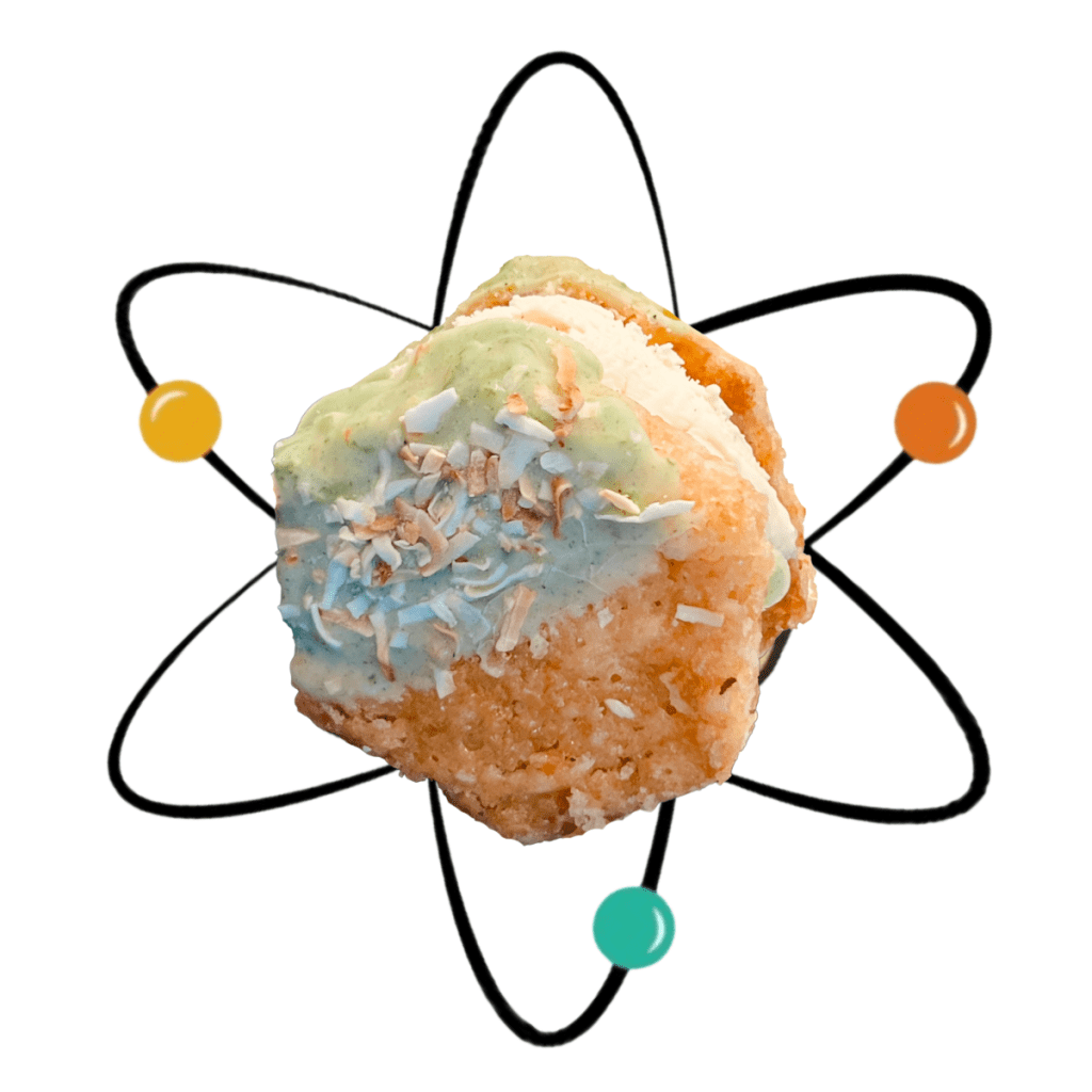 SOLAR SURFIN’ – Pineapple Coconut Sugar Cookie, Coconut Ice Cream, Lime Shell & Toasted&nbsp;Coconut