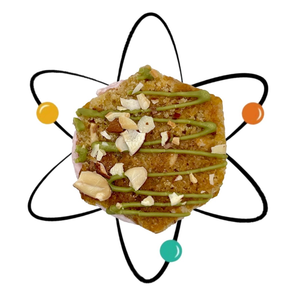 SAKURA STARLIGHT – Toasted Almond Cookie, Cherry Blossom Ice Cream, Matcha Green Tea Shell & Toasted&nbsp;Almonds